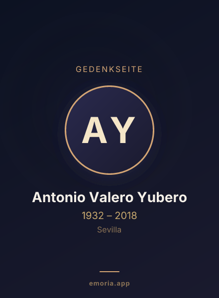 Gedenkportrait von Antonio Valero Yubero