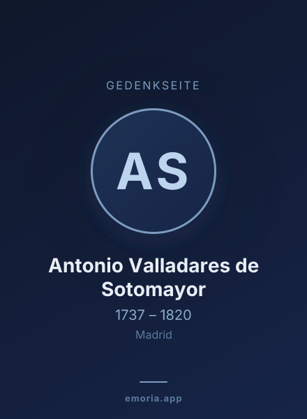 Gedenkportrait von Antonio Valladares de Sotomayor