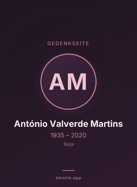 Gedenkportrait von António Valverde Martins