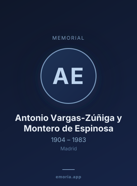 Memorial portrait of Antonio Vargas-Zúñiga y Montero de Espinosa