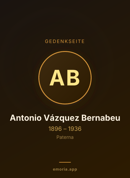 Gedenkportrait von Antonio Vázquez Bernabeu