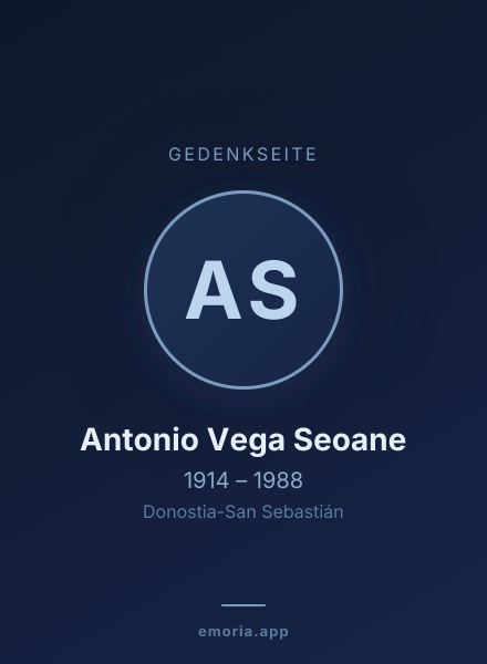 Gedenkportrait von Antonio Vega Seoane