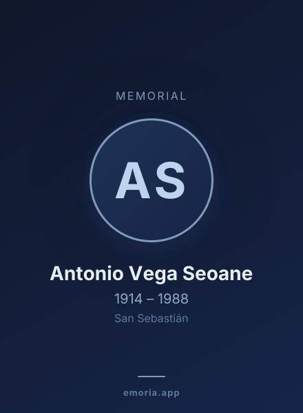 Memorial portrait of Antonio Vega Seoane