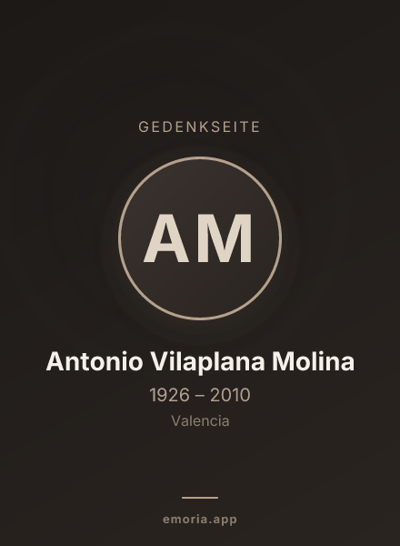 Gedenkportrait von Antonio Vilaplana Molina
