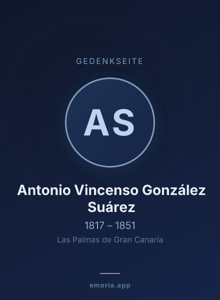 Gedenkportrait von Antonio Vincenso González Suárez