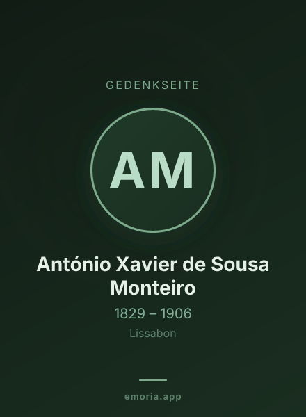 Gedenkportrait von António Xavier de Sousa Monteiro