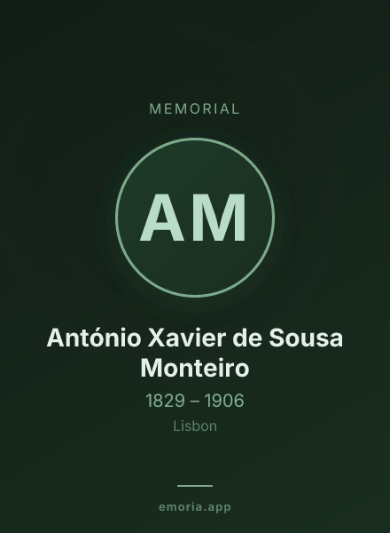 Memorial portrait of António Xavier de Sousa Monteiro