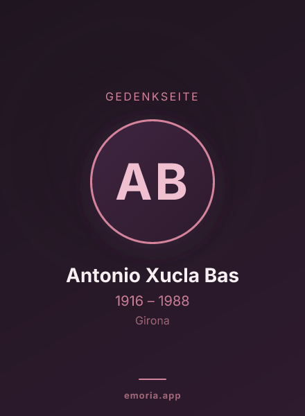 Gedenkportrait von Antonio Xucla Bas