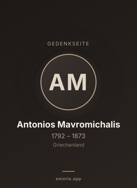 Gedenkportrait von Antonios Mavromichalis