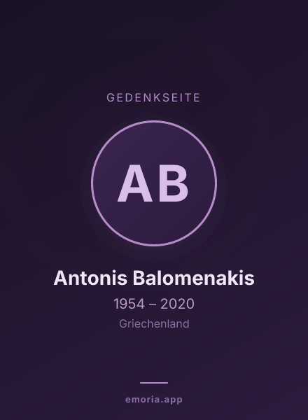 Gedenkportrait von Antonis Balomenakis