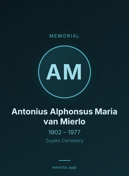 Memorial portrait of Antonius Alphonsus Maria van Mierlo