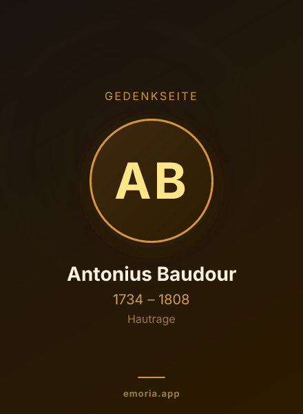 Gedenkportrait von Antonius Baudour