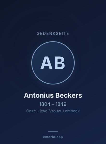 Gedenkportrait von Antonius Beckers