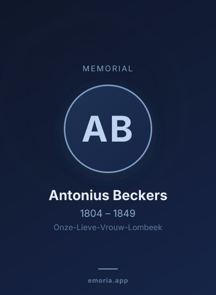 Memorial portrait of Antonius Beckers