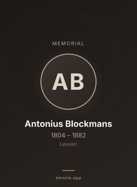 Memorial portrait of Antonius Blockmans