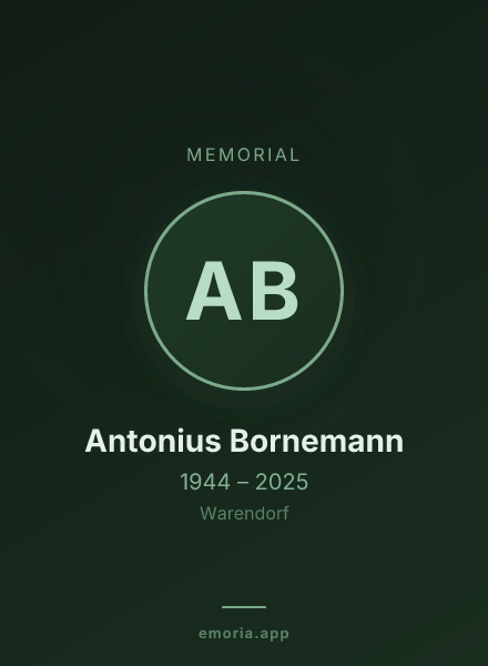 Memorial portrait of Antonius Bornemann