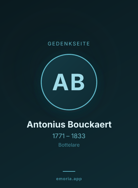 Gedenkportrait von Antonius Bouckaert