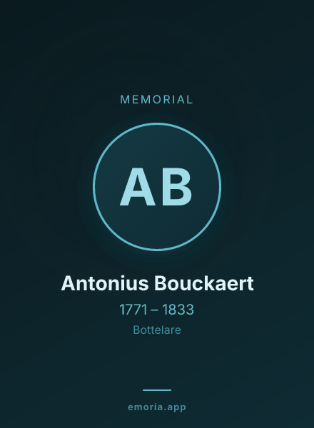 Memorial portrait of Antonius Bouckaert