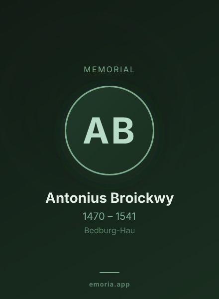Memorial portrait of Antonius Broickwy