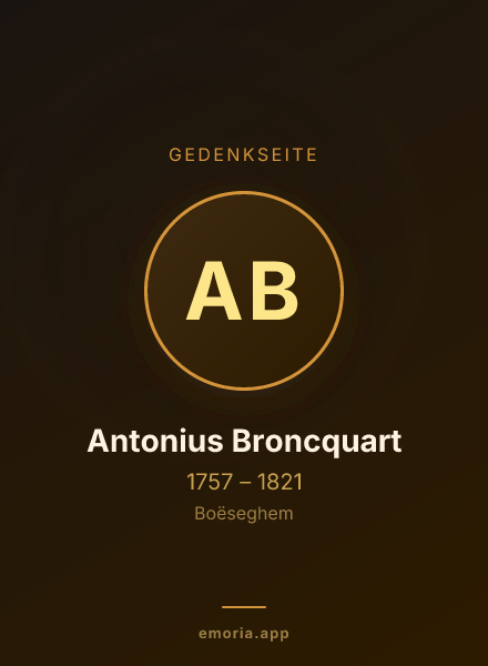 Gedenkportrait von Antonius Broncquart