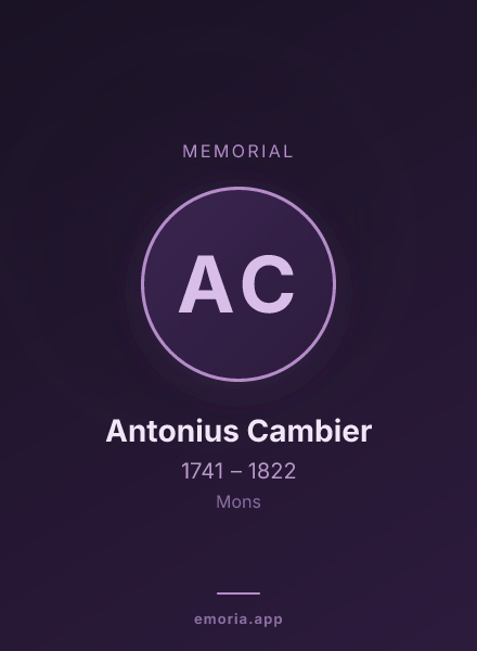Memorial portrait of Antonius Cambier