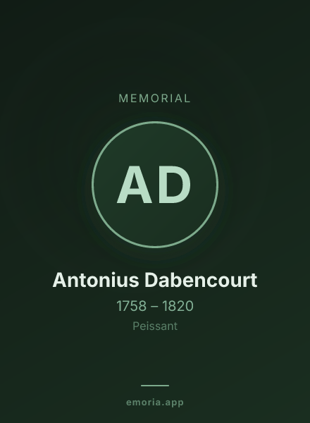 Memorial portrait of Antonius Dabencourt