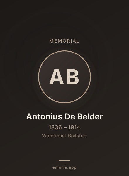 Memorial portrait of Antonius De Belder