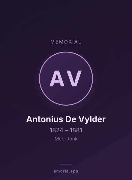 Memorial portrait of Antonius De Vylder