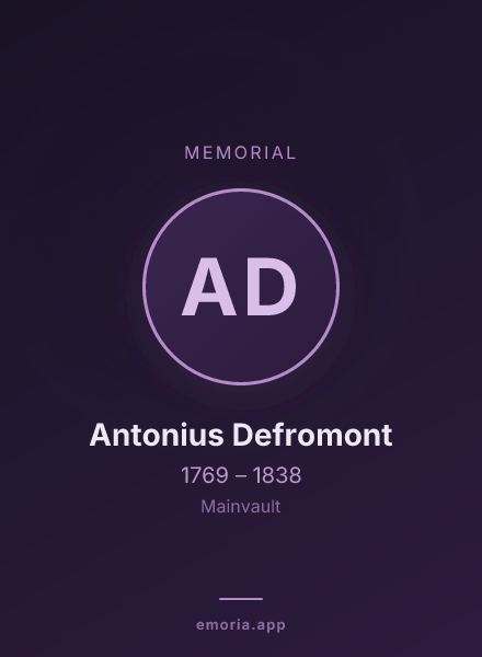 Memorial portrait of Antonius Defromont