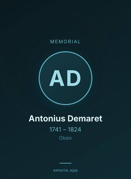 Memorial portrait of Antonius Demaret