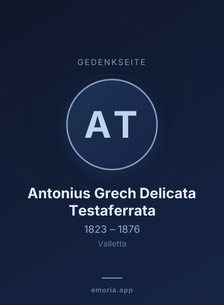 Gedenkportrait von Antonius Grech Delicata Testaferrata