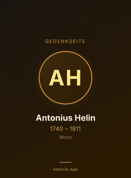 Gedenkportrait von Antonius Helin