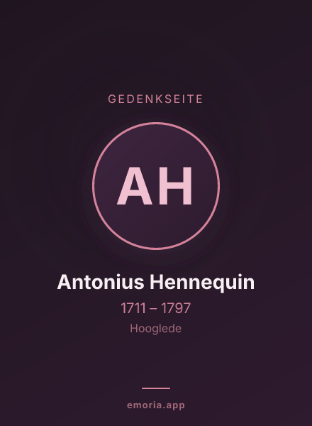 Gedenkportrait von Antonius Hennequin