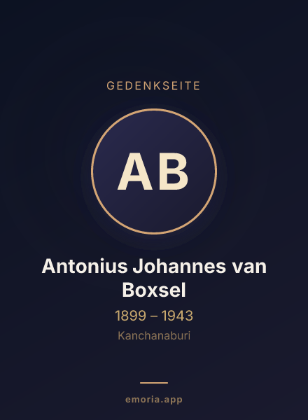 Gedenkportrait von Antonius Johannes van Boxsel
