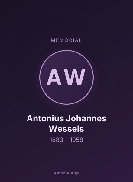 Memorial portrait of Antonius Johannes Wessels