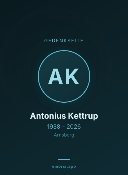 Gedenkportrait von Antonius Kettrup