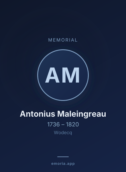 Memorial portrait of Antonius Maleingreau