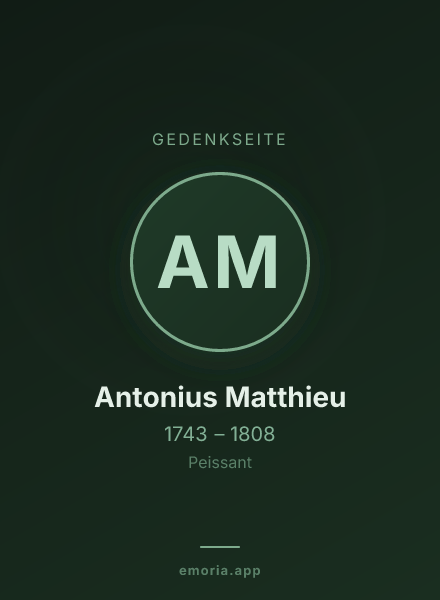 Gedenkportrait von Antonius Matthieu