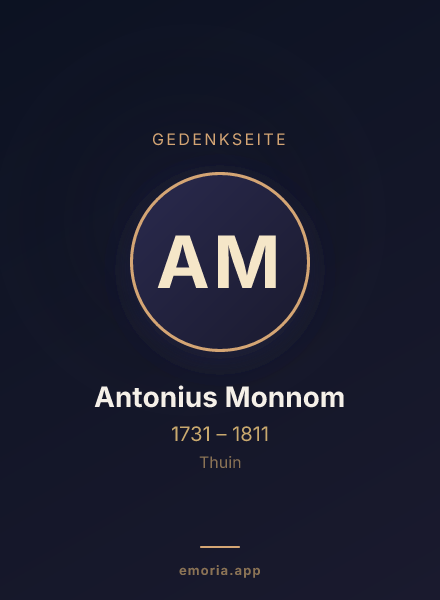 Gedenkportrait von Antonius Monnom