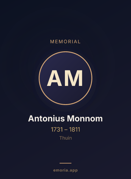 Memorial portrait of Antonius Monnom