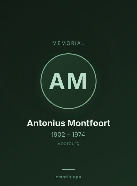 Memorial portrait of Antonius Montfoort