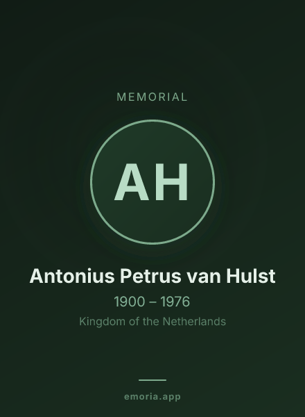 Memorial portrait of Antonius Petrus van Hulst
