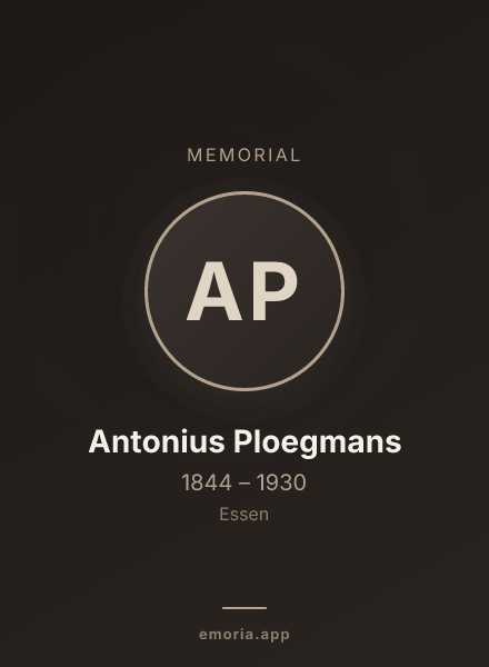 Memorial portrait of Antonius Ploegmans