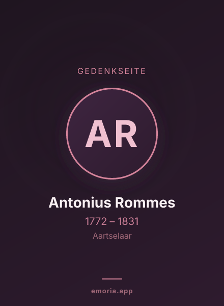 Gedenkportrait von Antonius Rommes