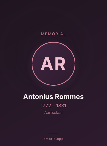 Memorial portrait of Antonius Rommes