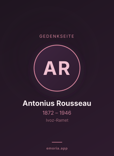 Gedenkportrait von Antonius Rousseau