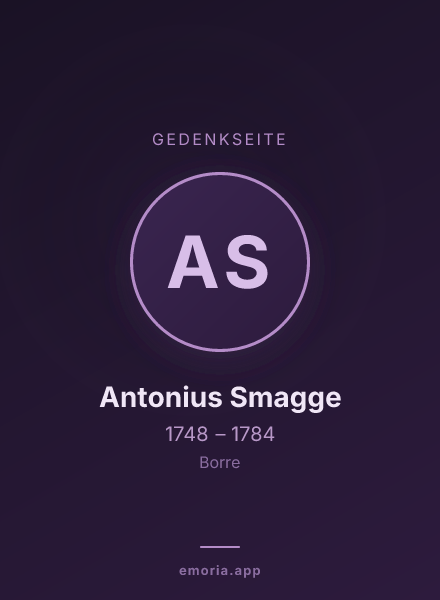 Gedenkportrait von Antonius Smagge
