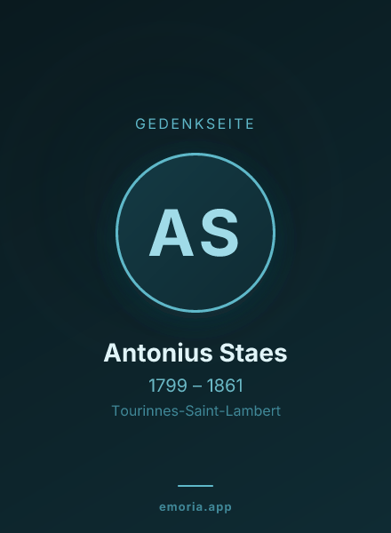 Gedenkportrait von Antonius Staes