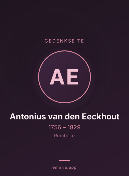 Gedenkportrait von Antonius van den Eeckhout