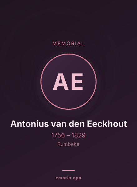 Memorial portrait of Antonius van den Eeckhout